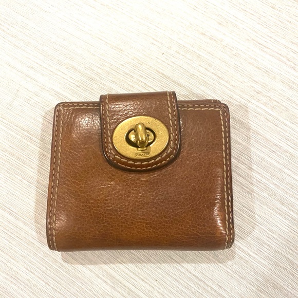 Coach Womens Brown Leather Gold hardware Wallet - Picture 2 of 7